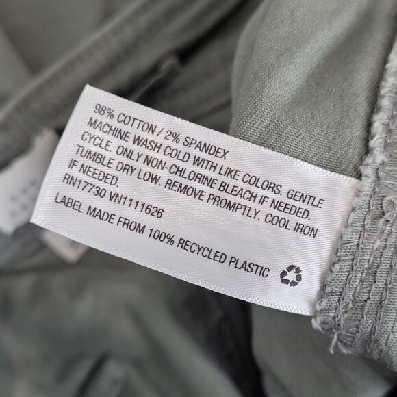 A New Day High Waisted Utility Sage Olive Green Tapered Leg Pants Trousers 8 Tan - Picture 11 of 11